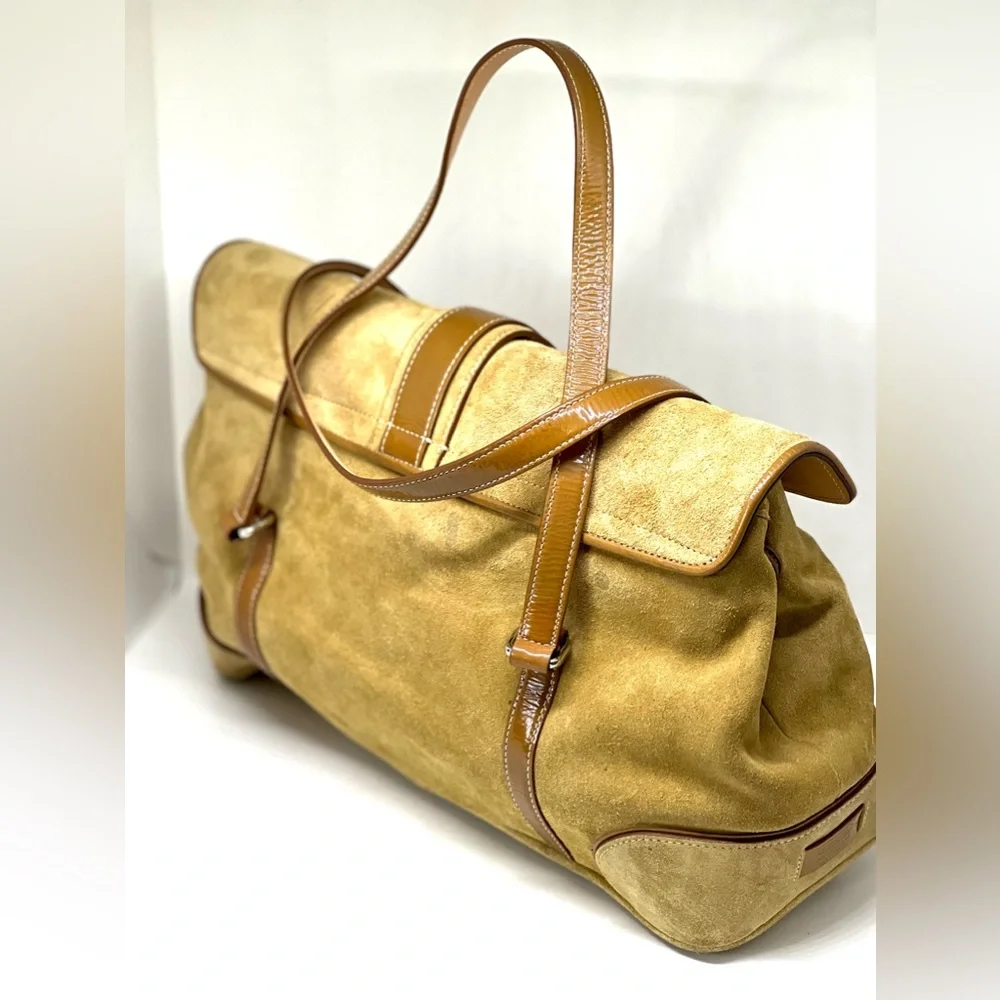 COACH💥RARE-VINTAGE~SOLD OUT💥Hampton Suede Satchel - Picture 9 of 14